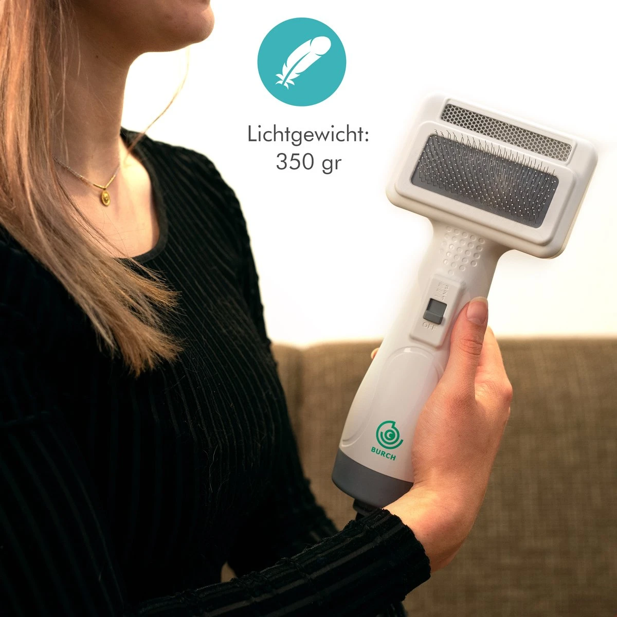 BURCH PetCare Ace - Waterblazer Voor Honden - Handzame Hondenföhn - RVS Borstel - 500W 8 BURCH PetCare Ace - Waterblazer Voor Honden - Handzame Hondenföhn - RVS Borstel - 500W - Afbeelding 6