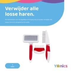 YUNICS® Hondenborstel Set - Hondenkam - Klittenkam – Slicker - Borstelset – Hondenhaar - Haarverzorging - Dierenverzorging - 3 Delig -Huisdier Verkoop 1200x1200 516