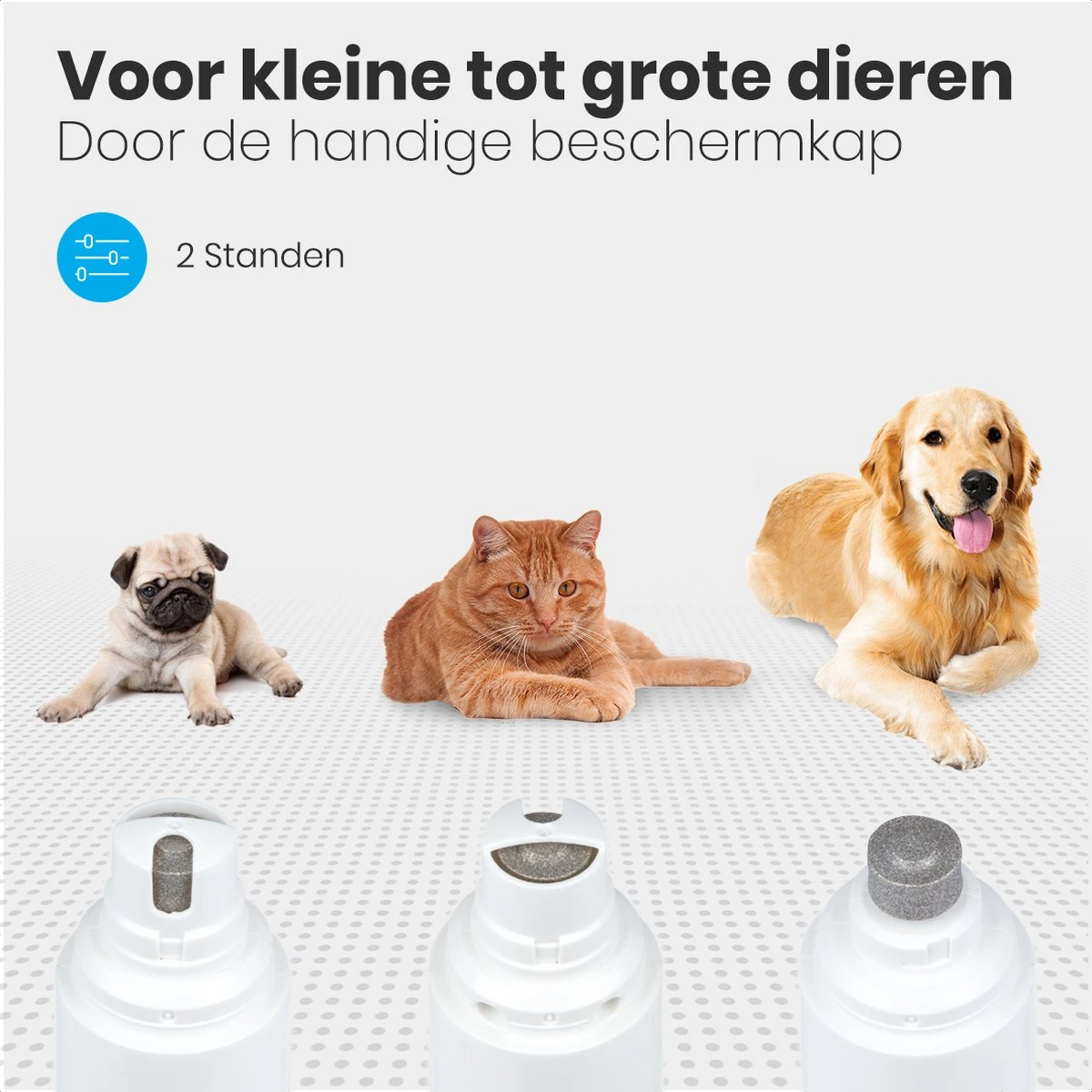Auronic Elektrische Nagelvijl - Voor Dieren - Oplaadbaar - Draadloos - Diamant Vijlkop - Hond/Katten - Wit 7 Auronic Elektrische Nagelvijl - Voor Dieren - Oplaadbaar - Draadloos - Diamant Vijlkop - Hond/Katten - Wit - Afbeelding 5