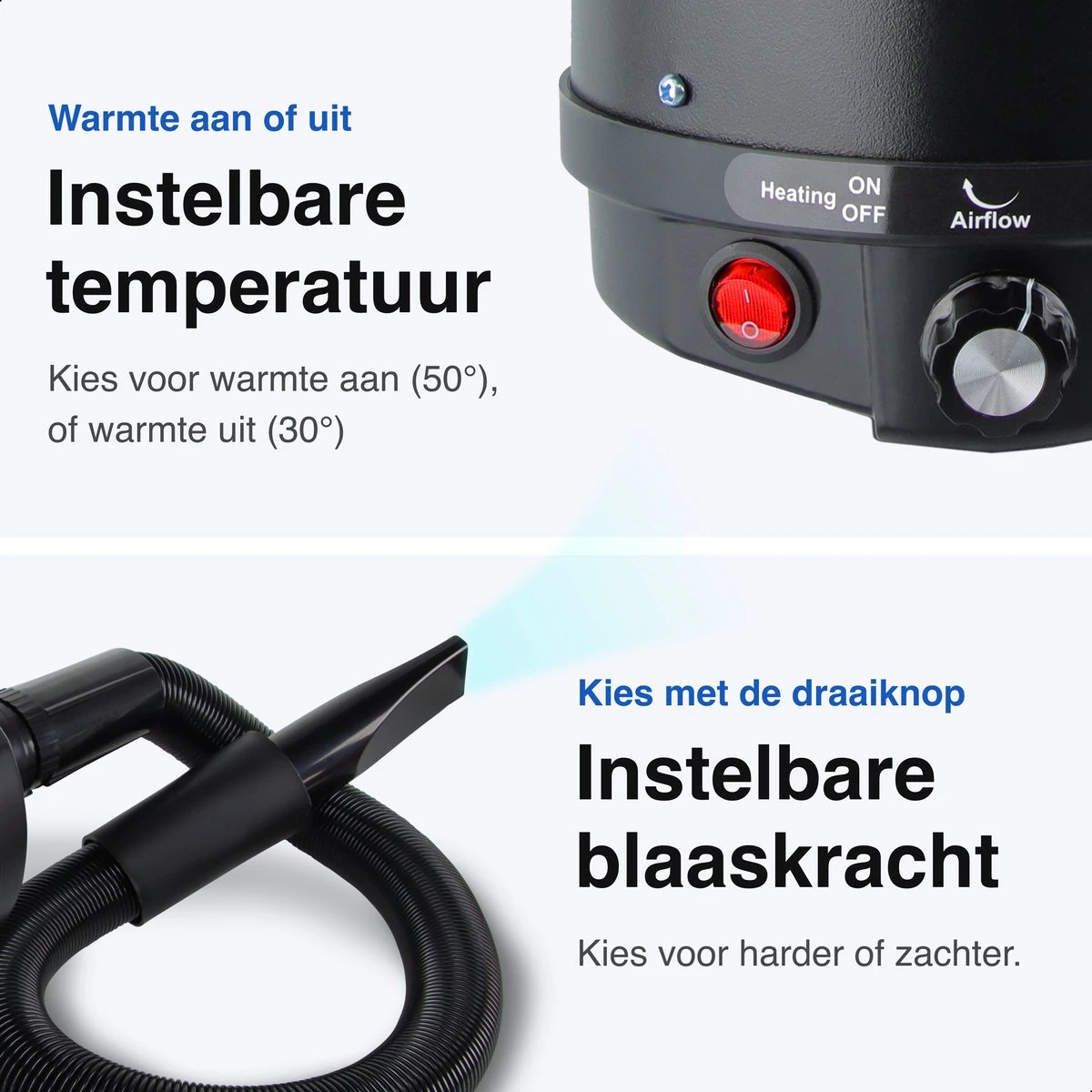 Vivid Green Waterblazer Met 3 Opzetstukken - Hondenfohn - Voor Honden - Met Geluiddemper - 2800W 6 Vivid Green Waterblazer Met 3 Opzetstukken - Hondenfohn - Voor Honden - Met Geluiddemper - 2800W - Afbeelding 4