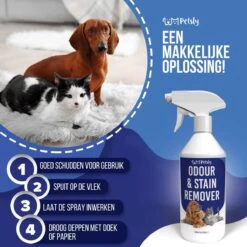 Petsly Odour & Stain Remover - Geurverwijderaars - Urine Vlekken Verwijderen Urinegeur Verwijderen Met Plantaardige Enzymen - 1L -Huisdier Verkoop 1200x1200 717
