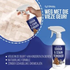Petsly Odour & Stain Remover - Geurverwijderaars - Urine Vlekken Verwijderen Urinegeur Verwijderen Met Plantaardige Enzymen - 1L -Huisdier Verkoop 1200x1200 718