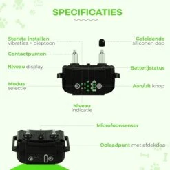 Petz - Anti Blafband - Anti Blafband Voor Kleine En Grote Honden - 5-55 KG - Vibratie En Audio - Diervriendelijk - GEEN Schokken - Opvoedingshalsband Zonder Schok En Diervriendelijk - Waterdicht - Oplaadbaar -Huisdier Verkoop 1200x1200 802