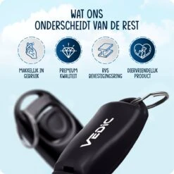 VEDIC® - Luxe Clicker Met Fluit - Clickertraining Voor Honden - Zwart - Bevestigingsring - Fluit - Hondentraining -Huisdier Verkoop 1200x1200 851