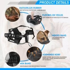 Sharon-B Muilkorf Hond - Camo Bruin - Maat M - Snuitomtrek 26 Tot 30 Cm - Voor Middelgrote Honden -Huisdier Verkoop 1200x1200 875