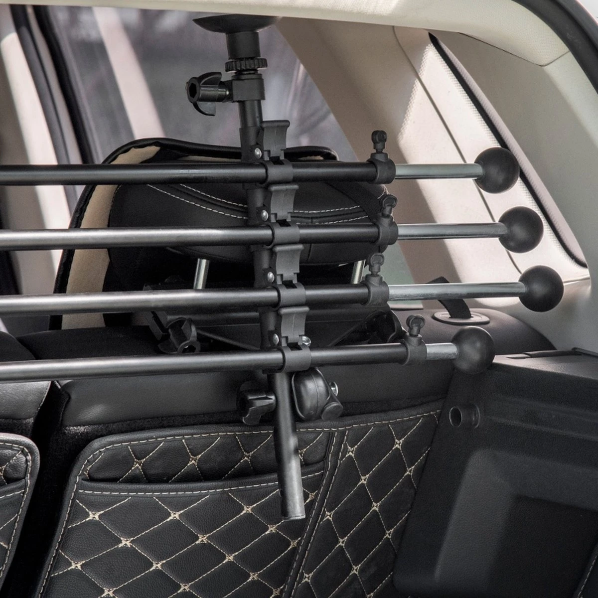 Hondenrek Auto - Hondenrek - Autorek Hond - Bagagerek - Verstelbaar - Staal - Zwart 6 Hondenrek Auto - Hondenrek - Autorek Hond - Bagagerek - Verstelbaar - Staal - Zwart - Afbeelding 4