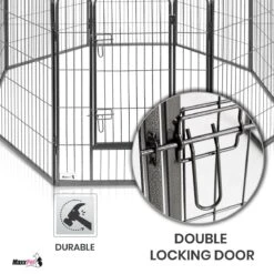 MaxxPet Puppyren - Hondenbench - Hondenren- Puppyren Met 8 Kennelpanelen - Staal -80 X 100 Cm Ø 210 Cm -Huisdier Verkoop 1200x1200 976