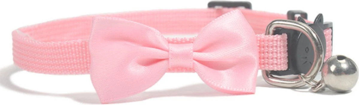 Merkloos Kattenhalsband Met Strikje En Belletje - Verstelbaar - 19 / 32 Cm - Kattenbandje - Halsband Kat - Cat - Kitten - Katten Halsband - Licht Roze 3 Merkloos Kattenhalsband Met Strikje En Belletje - Verstelbaar - 19 / 32 Cm - Kattenbandje - Halsband Kat - Cat - Kitten - Katten Halsband - Licht Roze