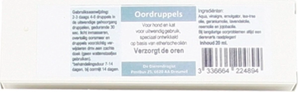 Dierendrogist Oordruppels - 20 Ml 7 Dierendrogist Oordruppels - 20 Ml - Afbeelding 5