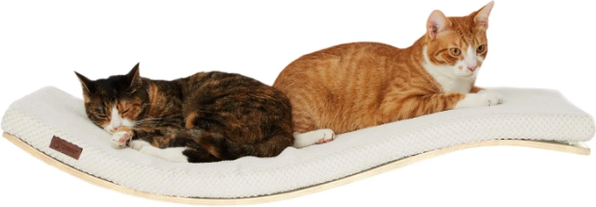 COSY AND DOZY Cat Shelf Deluxe WIT – Hangmat Kat – Maple Hout - 90 X 41 Cm - Kattenplank - Katten Muur 3 COSY AND DOZY Cat Shelf Deluxe WIT – Hangmat Kat – Maple Hout - 90 X 41 Cm - Kattenplank - Katten Muur