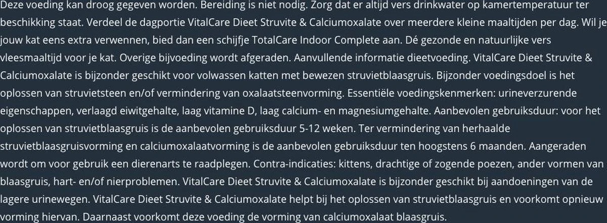 Prins VitalCare Dieetvoeding Struvite & Calciumoxalaat 5 Kg - Kat 10 Prins VitalCare Dieetvoeding Struvite & Calciumoxalaat 5 Kg - Kat - Afbeelding 8