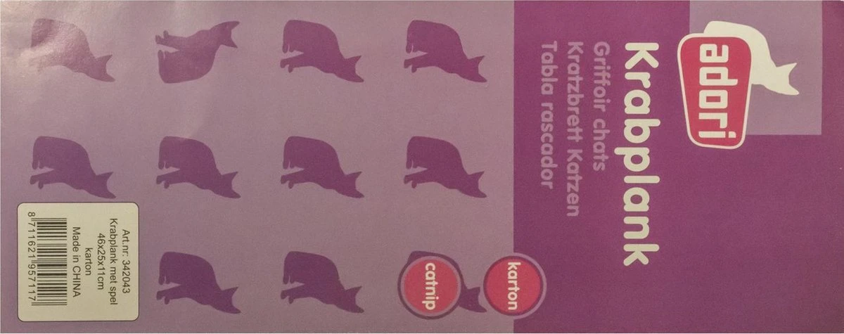 Adori Krabplank Met Spel - Krabpaal - 45x25x11 Cm 9 Adori Krabplank Met Spel - Krabpaal - 45x25x11 Cm - Afbeelding 8