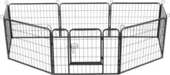 ACAZA Hondenren In 8 Panelen - Hondenkennel - Met Deur - 60 Cm Hoogte - Zwart 16 ACAZA Hondenren In 8 Panelen - Hondenkennel - Met Deur - 60 Cm Hoogte - Zwart -Huisdier Verkoop 1200x536