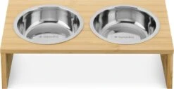 Navaris Verhoogd Dubbel Dieren Voedingsstation - 2 Kommen Voor Katten En Kleine Honden - Roestvrij Staal - Verhoogde Bamboe Standaard 10 Navaris Verhoogd Dubbel Dieren Voedingsstation - 2 Kommen Voor Katten En Kleine Honden - Roestvrij Staal - Verhoogde Bamboe Standaard -Huisdier Verkoop 1200x619 1