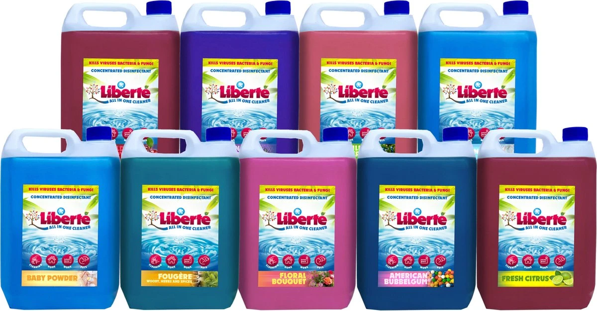 Geurverwijderaar - Liberté All In One Cleaner - Desinfectie - Dieren - Huis - Auto - Kantoor - Schoonmaakmiddel - 5L - Provence Lavender 4 Geurverwijderaar - Liberté All In One Cleaner - Desinfectie - Dieren - Huis - Auto - Kantoor - Schoonmaakmiddel - 5L - Provence Lavender - Afbeelding 2