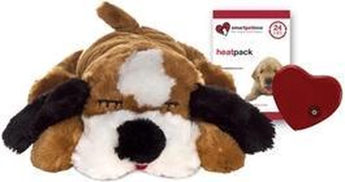Snuggle Puppy Bruin/ Wit - Met Warmtebron En Hartslag Smart Pet Love 4 Snuggle Puppy Bruin/ Wit - Met Warmtebron En Hartslag Smart Pet Love - Afbeelding 2