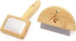 Pfotenolymp® Zachte Borstel & Vlooienkam Voor Katten Set - Kattenborstel I Kattenkam - Luizenkam I Netenkam Voor Katten - Tegen Luizen & Vlooien - Kattenhaarborstel