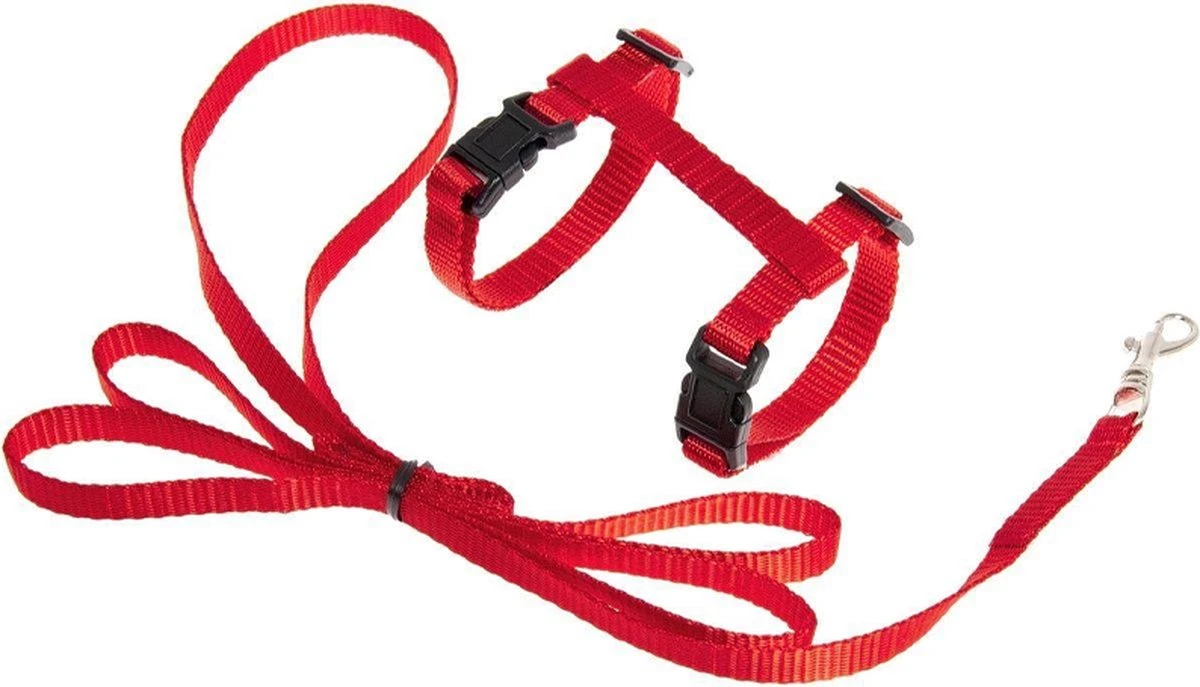 Kattentuigje Met Looplijn Kattenharnas Katten Riem Met Looplijn Kat Verstelbaar - Rood 3 Kattentuigje Met Looplijn Kattenharnas Katten Riem Met Looplijn Kat Verstelbaar - Rood