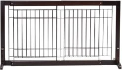 Hondenhek - Traphekje Hond - Traphekje Zonder Boren - Traphekje - BxH 161-97 X 53 Cm - Koffiebruin -Huisdier Verkoop 1200x690