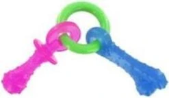 Nylabone Puppy Teething Pacifier Flexible - Hondenspeelgoed - Bacon 215x100x38 Mm 108 G Roze Blauw Groen Tot 11kg Small -Huisdier Verkoop 1200x693 4
