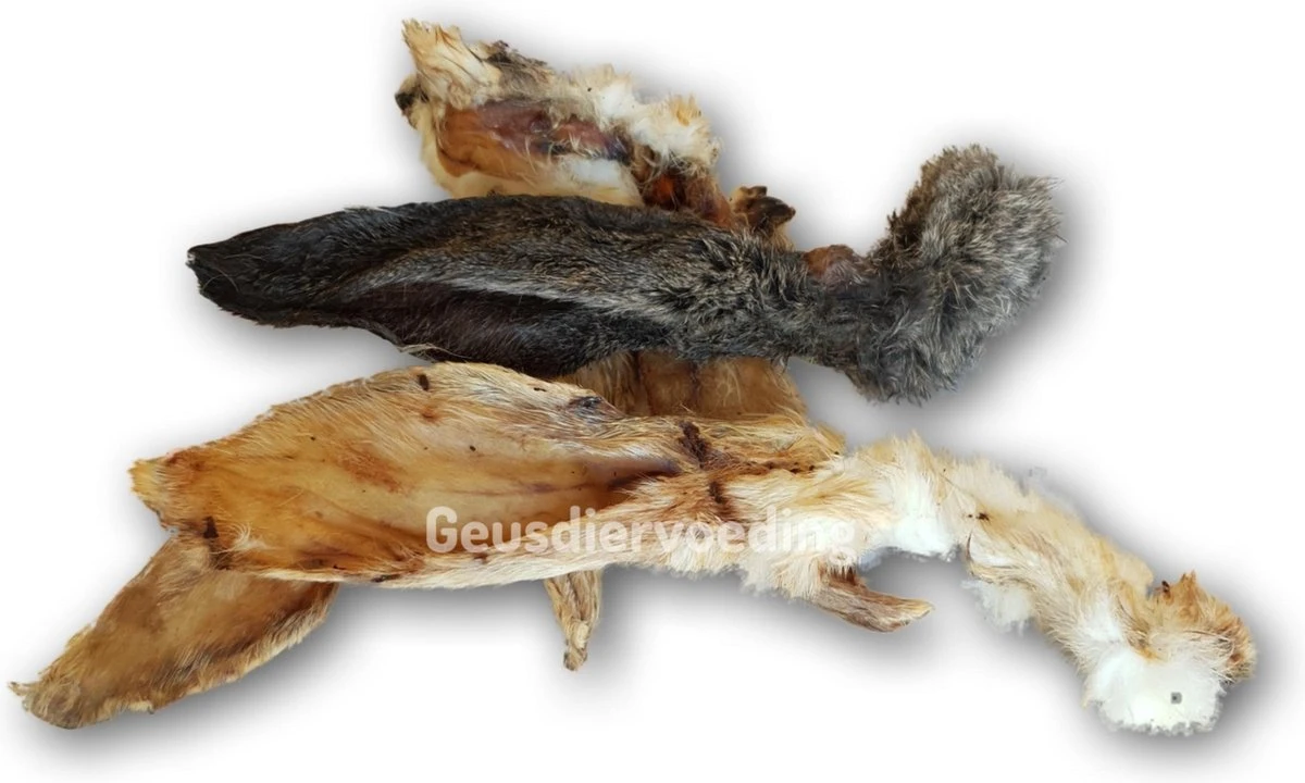 Merkloos Konijnenoren Met Vacht - 1 Kilo 3 Merkloos Konijnenoren Met Vacht - 1 Kilo