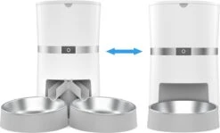 Merkloos Automatische Voerbak Kat - 2 Splitter- Geschikt Voor 1 Of Meerdere Huisdieren - Voeren Op Vaste Tijden - Wit -Huisdier Verkoop 1200x723 1