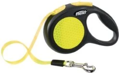 Flexi New Neon Tape - Hondenriem - Geel/Zwart - M - 5 M - (<25 Kg) -Huisdier Verkoop 1200x733