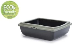 Beeztees Juliet Eco – Kattenbak – Groen/Zwart – 48x38x14 Cm