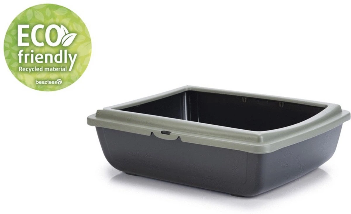 Beeztees Juliet Eco – Kattenbak – Groen/Zwart – 48x38x14 Cm 3 Beeztees Juliet Eco – Kattenbak – Groen/Zwart – 48x38x14 Cm
