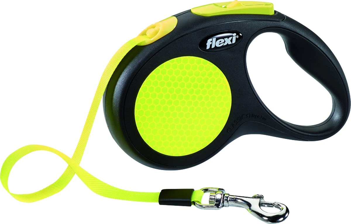 Flexi New Classic - Hondenriem Incl. Neon Band - Geel - S - 5 M - (<12 Kg) 16 Flexi New Classic - Hondenriem Incl. Neon Band - Geel - S - 5 M - (<12 Kg) - Afbeelding 14