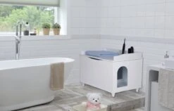 WONDERMAKE® Grote Kattenkast Houten Voor Kattenbak-box Kattentoilet, XL-kattenbak Dressoir Kastje, Designer Kattenhuis Met Kattenhol Kattenmand, Kasten Kast Voor Badkamer, 73,5 X 51,5 X 57 Cm, Wit 15 WONDERMAKE® Grote Kattenkast Houten Voor Kattenbak-box Kattentoilet, XL-kattenbak Dressoir Kastje, Designer Kattenhuis Met Kattenhol Kattenmand, Kasten Kast Voor Badkamer, 73,5 X 51,5 X 57 Cm, Wit -Huisdier Verkoop 1200x770 5