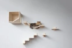 Plankjes Voor De Kat - Kattenplankjes - Muurplankjes - Klimmuur Kat - Katten Klimmuur - Loopplankjes Kat - Kattenmuur - Katten Klimwand - Huisje Rechts -Huisdier Verkoop 1200x800 188