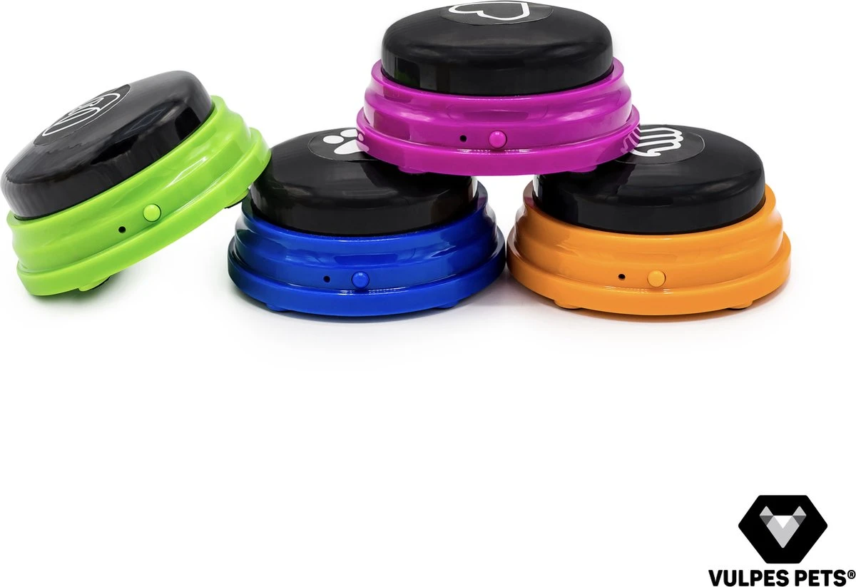Vulpes Pets® PRO Praatknop Voor Honden - Dogbuttons - Laat Uw Huisdier Spreken - Hondenspeelgoed - Honden Training - Incl. E-Book & Trainingsstickers 8 Vulpes Pets® PRO Praatknop Voor Honden - Dogbuttons - Laat Uw Huisdier Spreken - Hondenspeelgoed - Honden Training - Incl. E-Book & Trainingsstickers - Afbeelding 6