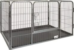 MaxxPet Puppyren - Hondenbench - Puppykennel - Hondenren - 125 X 78 X 80 Cm - Zwart