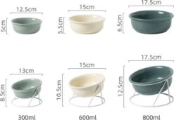 GIZMO 2x Voerbak Kat/Hond (Groot) - 800ML - Donkergroen - Keramische Drink- & Voerbakken Met Standaard - 17.5 Cm - 2 Stuks -Huisdier Verkoop 1200x829 2