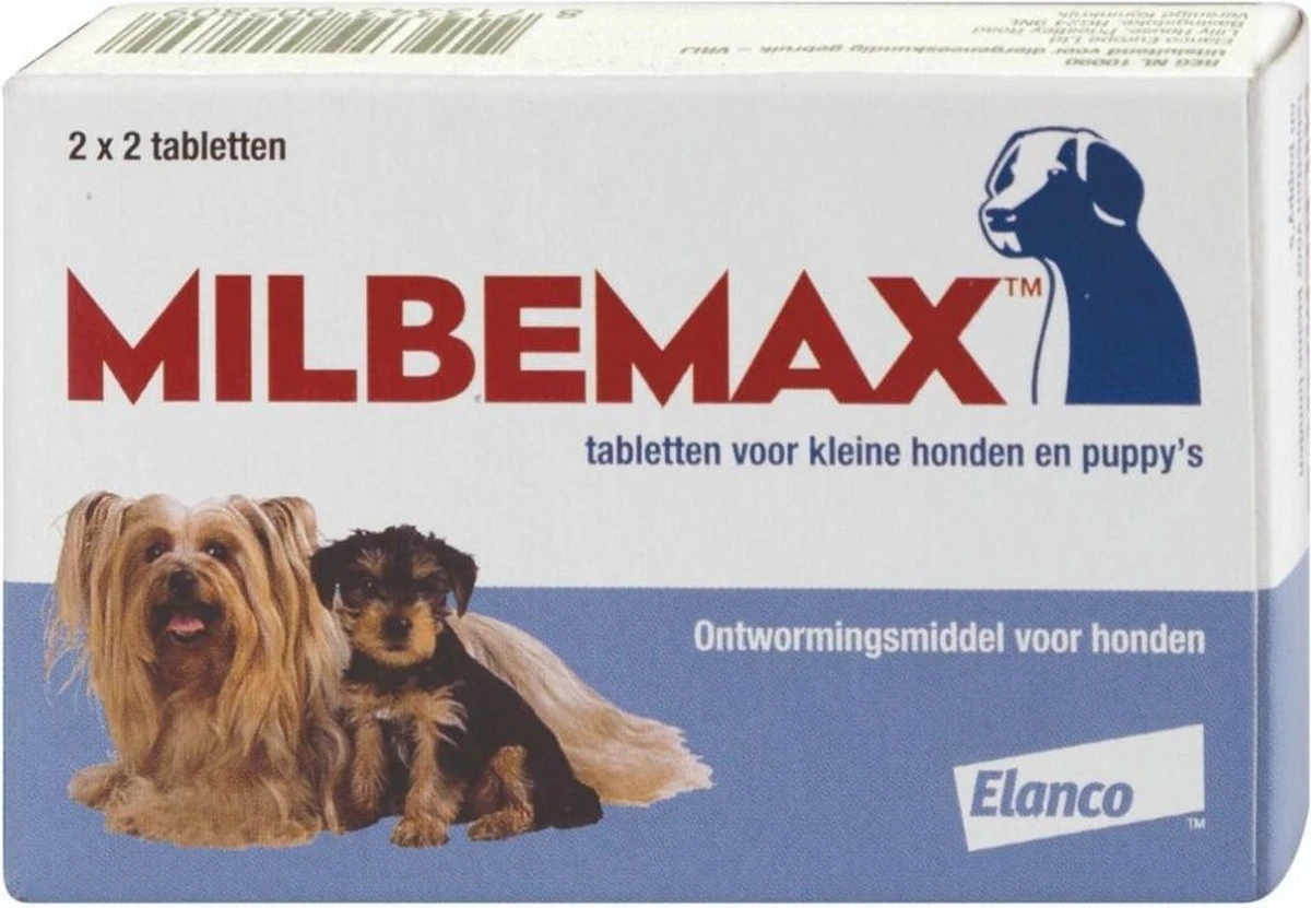 Milbemax Kleine Hond & Puppy's Van 0,5 Kg Tot 10 Kg - 1 St à 2 X 2 Tabletten 3 Milbemax Kleine Hond & Puppy's Van 0,5 Kg Tot 10 Kg - 1 St à 2 X 2 Tabletten