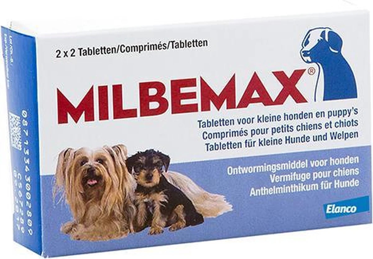 Milbemax Kleine Hond & Puppy's Van 0,5 Kg Tot 10 Kg - 1 St à 2 X 2 Tabletten 5 Milbemax Kleine Hond & Puppy's Van 0,5 Kg Tot 10 Kg - 1 St à 2 X 2 Tabletten - Afbeelding 3