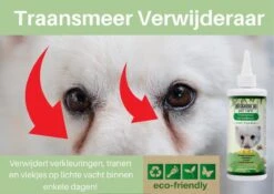 Traansmeer Verwijderaar Hond - Mega Fles - 237ml - Traanstreep Remover - Traansmeer Remover - Tegen Korstjes En Verkleuringen Bij Honden Met Lichte Vacht -Huisdier Verkoop 1200x851 3