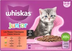 Whiskas Junior Natvoer - Classic - Selectie In Saus - Maaltijdzakjes 48 X 85 G -Huisdier Verkoop 1200x852 10