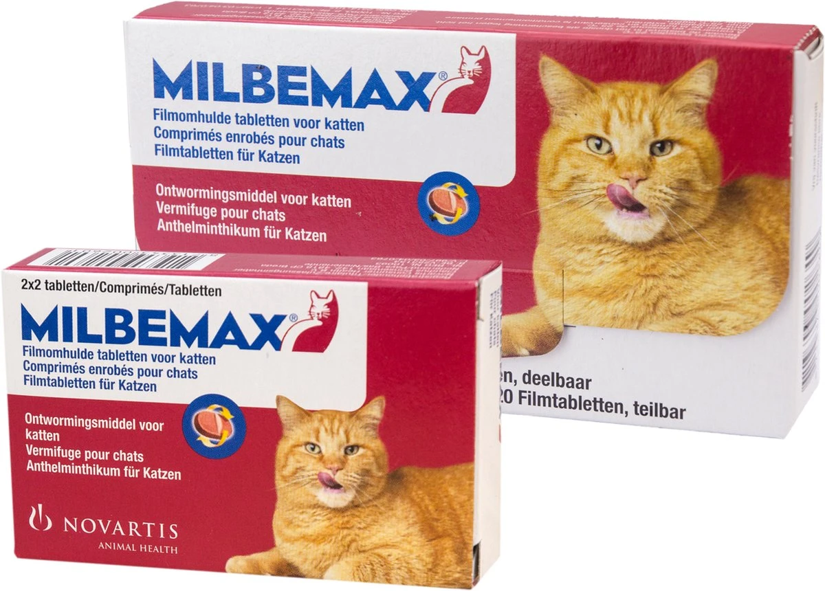 Milbemax Ontworming Tabletten Grote Kat 2 - 12 Kg 2 X 2 Tabletten 6 Milbemax Ontworming Tabletten Grote Kat 2 - 12 Kg 2 X 2 Tabletten - Afbeelding 4