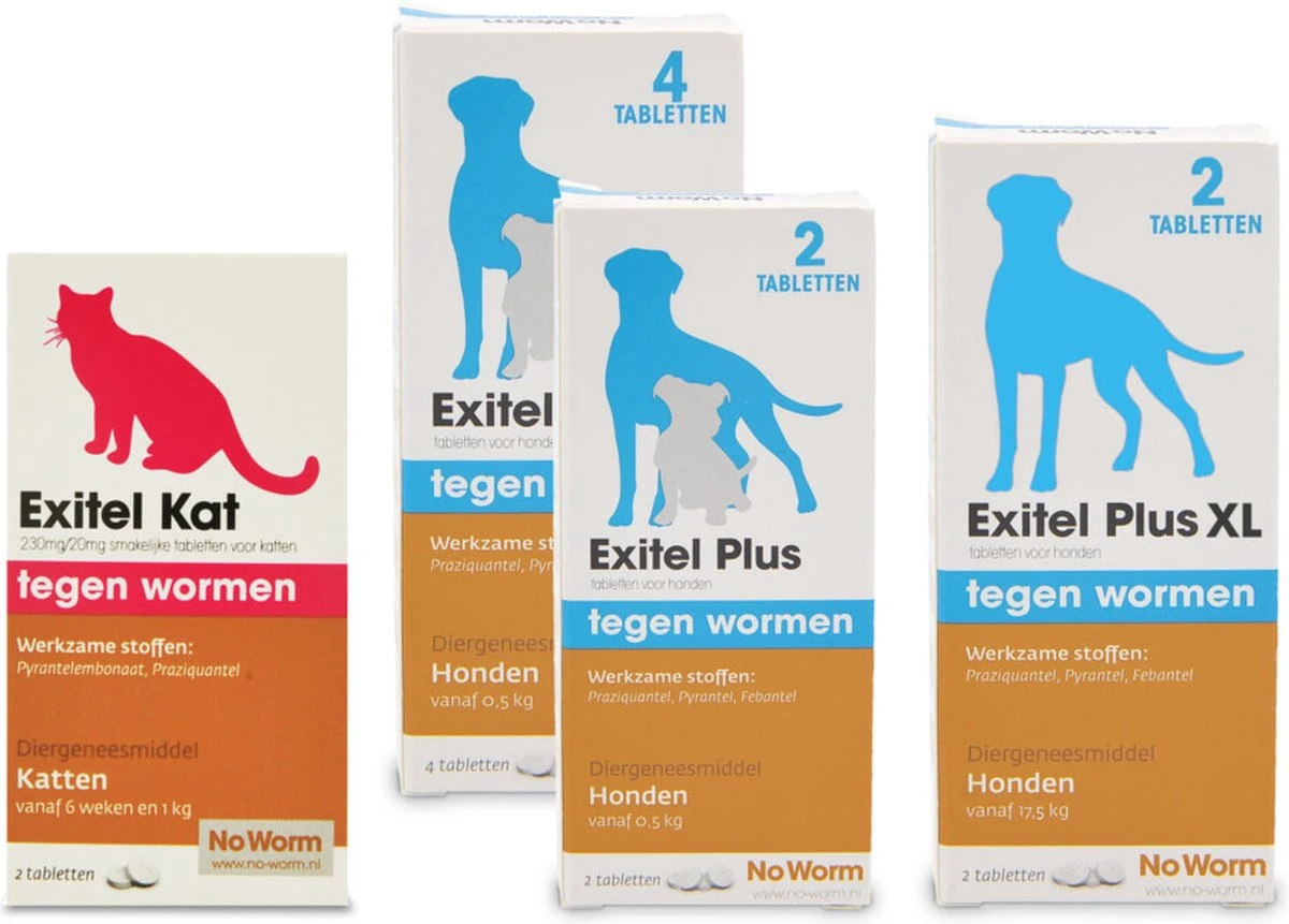 Exitel No Worm Ontwormingsmiddel - Kat 2 Tabl 4 Exitel No Worm Ontwormingsmiddel - Kat 2 Tabl - Afbeelding 2