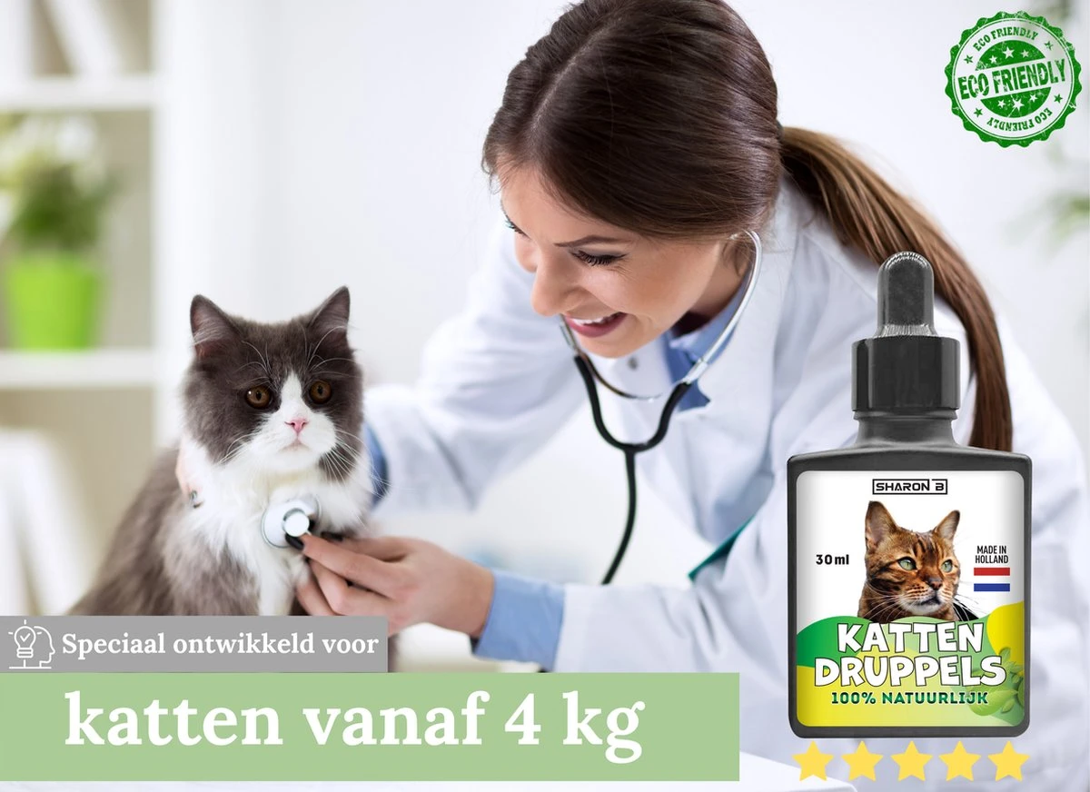 Natuurlijke Vlooiendruppels Voor Katten - Vanaf 4 Kg - 100% Natuurlijk - Vlooien - Zonder Giftige Pesticiden - 30 Ml - Speciale Formule Voor Katten - Vachtdruppels - Made In Holland 4 Natuurlijke Vlooiendruppels Voor Katten - Vanaf 4 Kg - 100% Natuurlijk - Vlooien - Zonder Giftige Pesticiden - 30 Ml - Speciale Formule Voor Katten - Vachtdruppels - Made In Holland - Afbeelding 2
