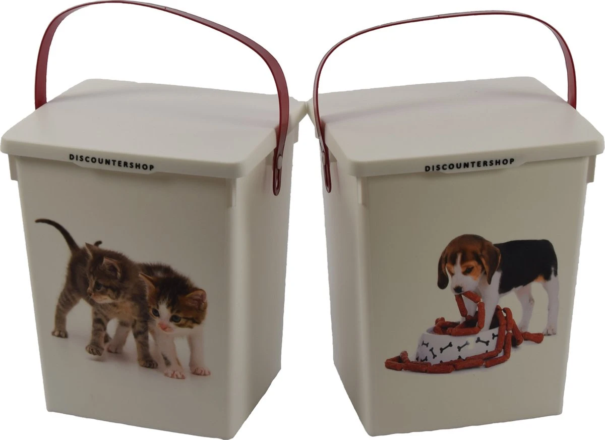 2 Stuks Voedselcontainer Kattenbak En Hondenbak-4liter - Kattencontainer - Katten- Honden -Dierenvoederbox 5 2 Stuks Voedselcontainer Kattenbak En Hondenbak-4liter - Kattencontainer - Katten- Honden -Dierenvoederbox - Afbeelding 3