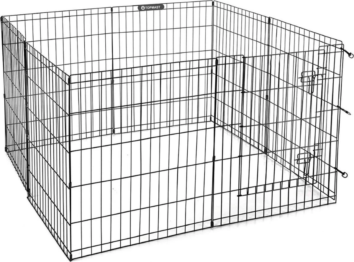 Topmast Puppyren Uitvouwbaar - Zwart - 560 Cm Omtrek - 76 Cm Hoog - Opvouwbaar - Expandable XL - Hondenren 3 Topmast Puppyren Uitvouwbaar - Zwart - 560 Cm Omtrek - 76 Cm Hoog - Opvouwbaar - Expandable XL - Hondenren