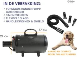 Forgoods Professionele Hondenfohn - Waterblazer Voor Honden - Hondenfohn Met 4 Opzetstukken - 2800W Verstelbaar Vermogen - Roze -Huisdier Verkoop 1200x890
