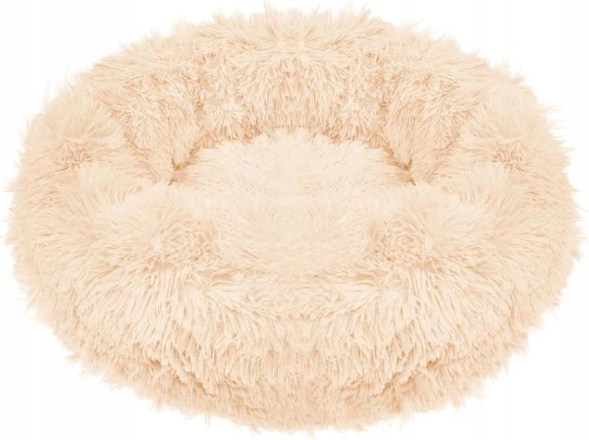 Springos Hondenmand | Superzacht En Luxe | Wasbaar | Donut | Fluffy | Hondenkussen |40 CM | Ecru 3 Springos Hondenmand | Superzacht En Luxe | Wasbaar | Donut | Fluffy | Hondenkussen |40 CM | Ecru