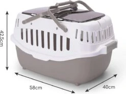 Nobleza 41WSJ - Reisbench - Reismand - Transportbox - 58 X 40 X 42.5 Cm - Grijs -Huisdier Verkoop 1200x897 5