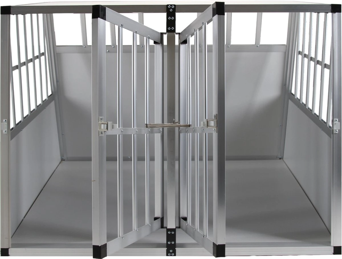 Topmast Autobench Ellipse - XXL - 104 X 91 X 69 Cm - Lichgrijs - Aluminium Reisbench Met Tussenschot - Dubbel - Autobench Voor Hond - Autobenches - Reisbench Hond 4 Topmast Autobench Ellipse - XXL - 104 X 91 X 69 Cm - Lichgrijs - Aluminium Reisbench Met Tussenschot - Dubbel - Autobench Voor Hond - Autobenches - Reisbench Hond - Afbeelding 2