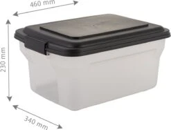 Iris Ohyama Air Tight Food Container Set Van 2 - ATS-C - Kunststof - 20 En 45 Liter - Transparant/Grijs - Met Schepje -Huisdier Verkoop 1200x914 1