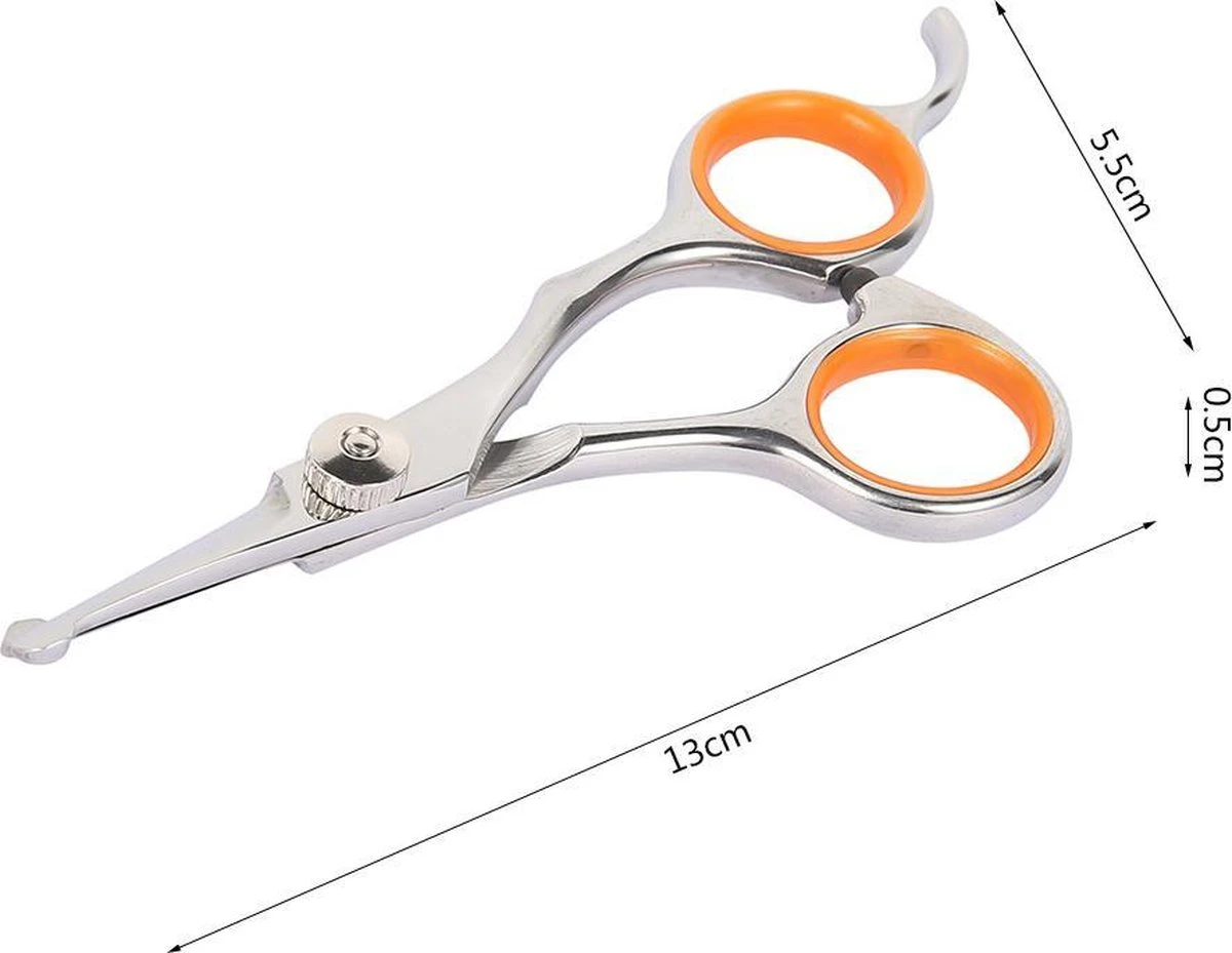 Merkloos Premium Gebogen Trimschaar Honden - Huisdier Trimmen - Hoofd, Poten Ogen & Oren - Kat & Hond Knippen - Veilige Schaar 4 Merkloos Premium Gebogen Trimschaar Honden - Huisdier Trimmen - Hoofd, Poten Ogen & Oren - Kat & Hond Knippen - Veilige Schaar - Afbeelding 2